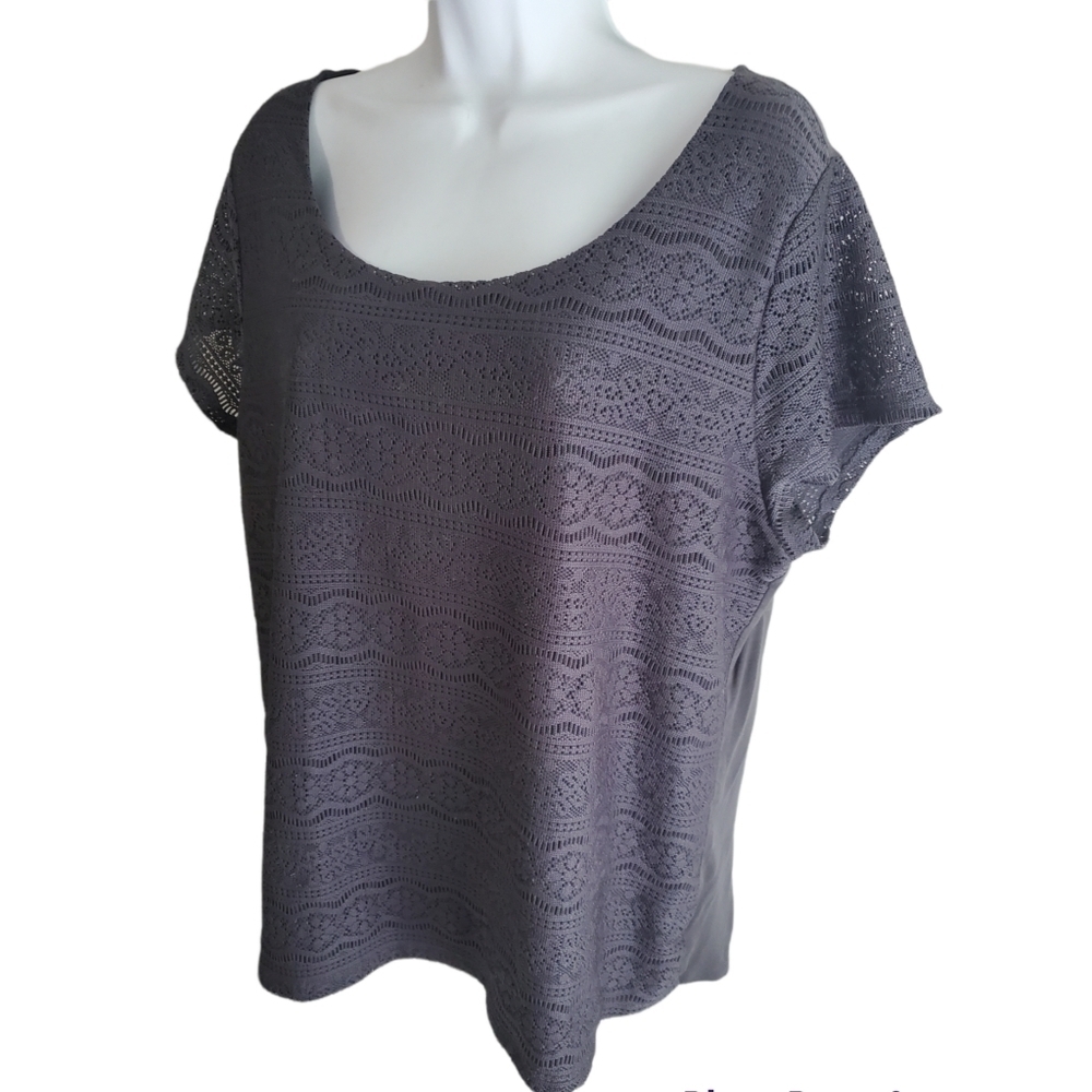 Merona Lace Overlay Top